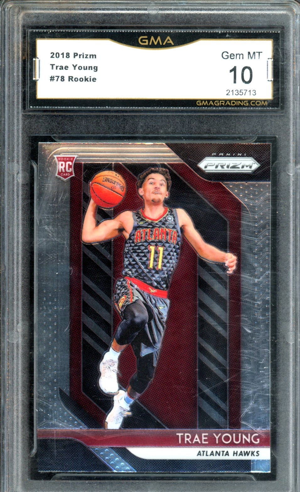 2018 PANINI PRIZM TRAE YOUNG ROOKIE GMA 10