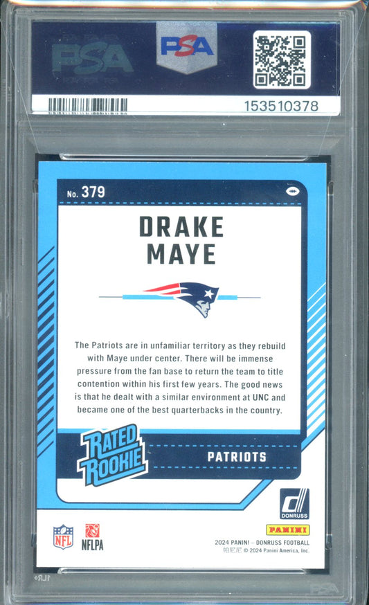 2024 DONRUSS DRAKE MAYE RATED ROOKIE PSA 9