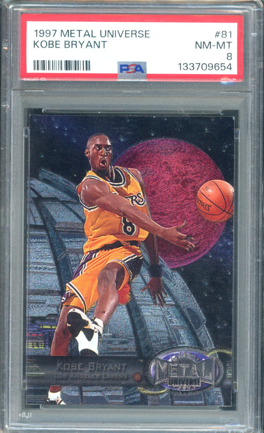 1997 METAL UNIVERSE KOBE BRYANT PSA 8