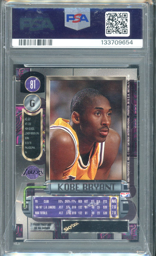 1997 METAL UNIVERSE KOBE BRYANT PSA 8