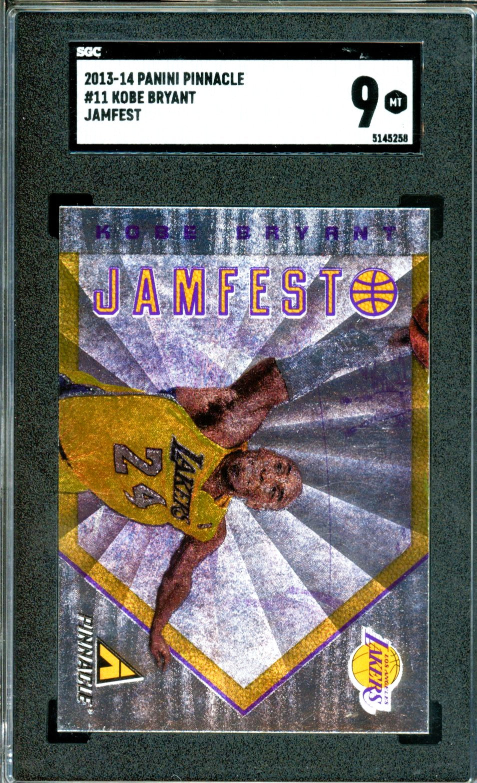 2013-14 PANINI PINNACLE KOBE BRYANT JAMFEST SGC 9 MINT