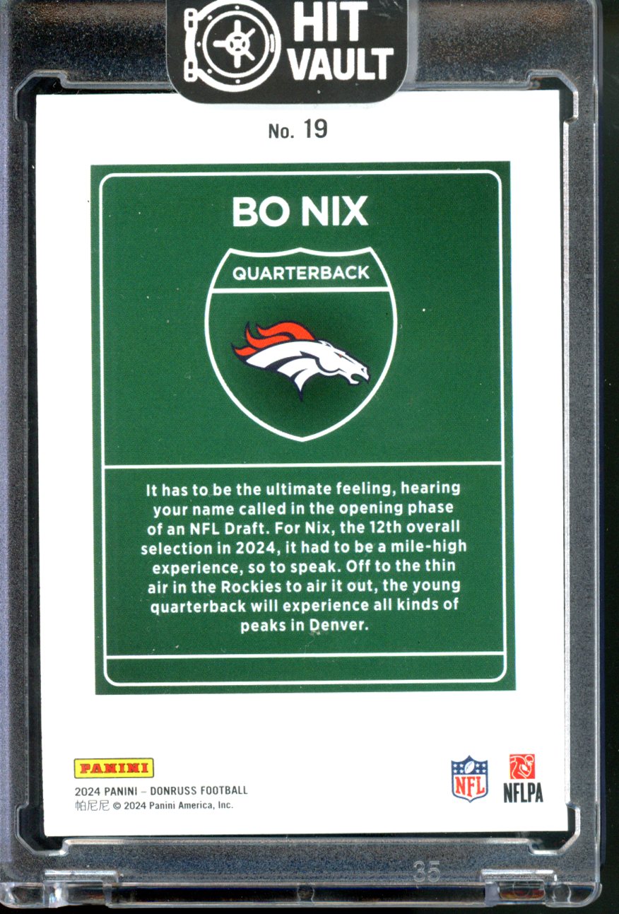 2024 PANINI DONRUSS BO NIX ROOKIE DOWNTOWN