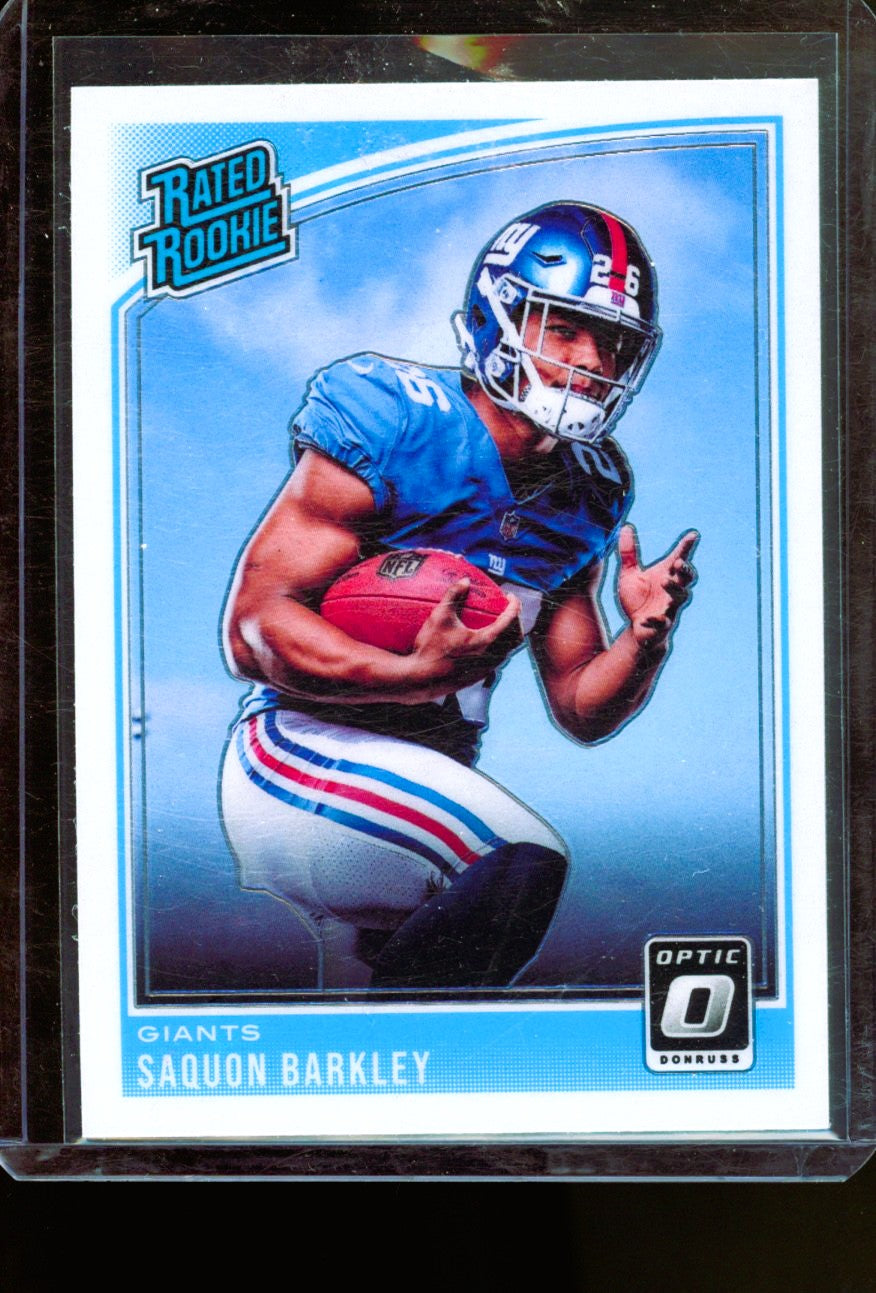 2018 DONRUSS OPTIC SAQUON BARKLEY BASE RATED ROOKIE