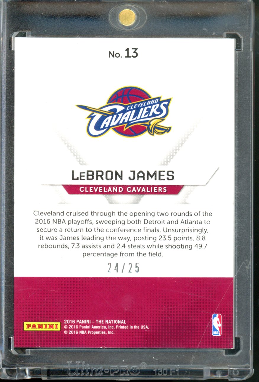 2016 PANINI THE NATIONAL CONVENTION LEBRON JAMES CRACKED ICE /25
