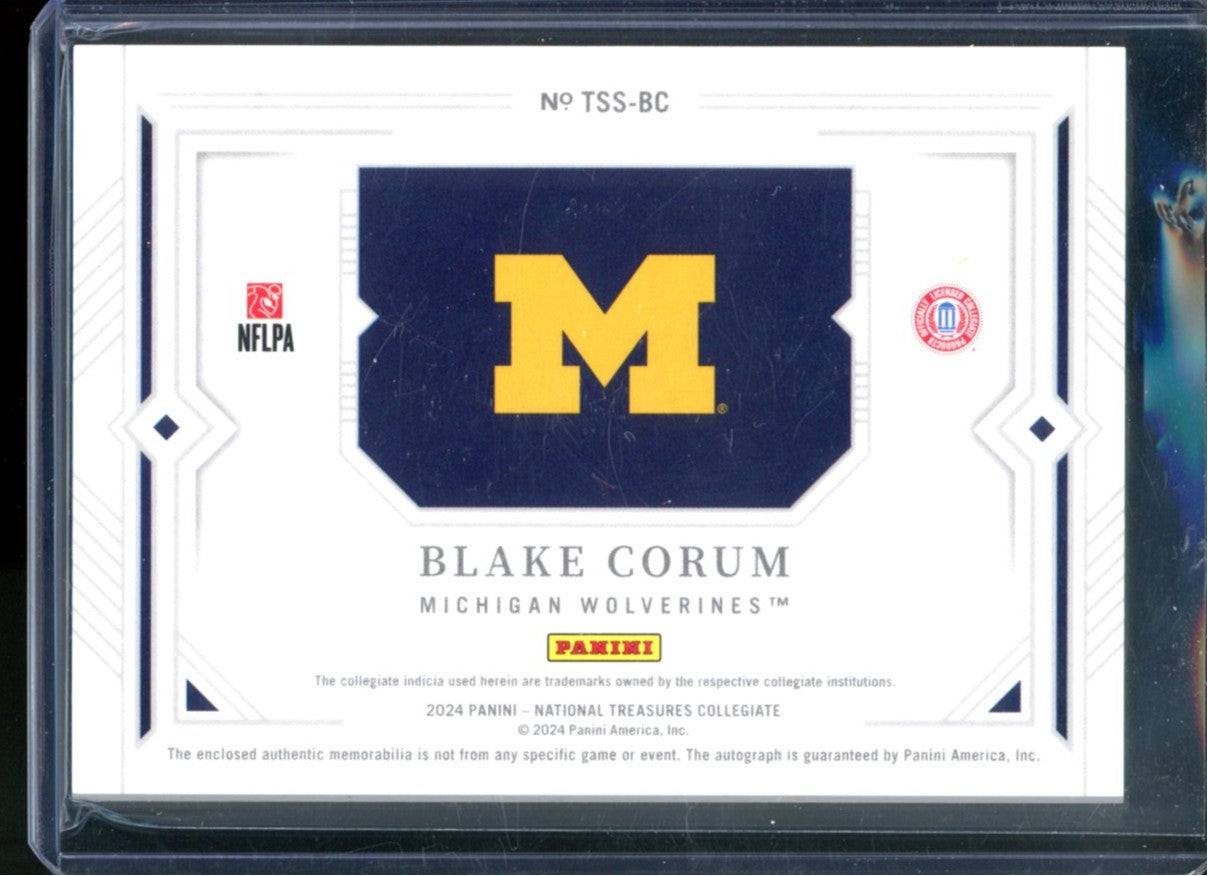 2024 PANINI NATIONAL TREASURES COLLEGIATE BLAKE CORUM RPA /49