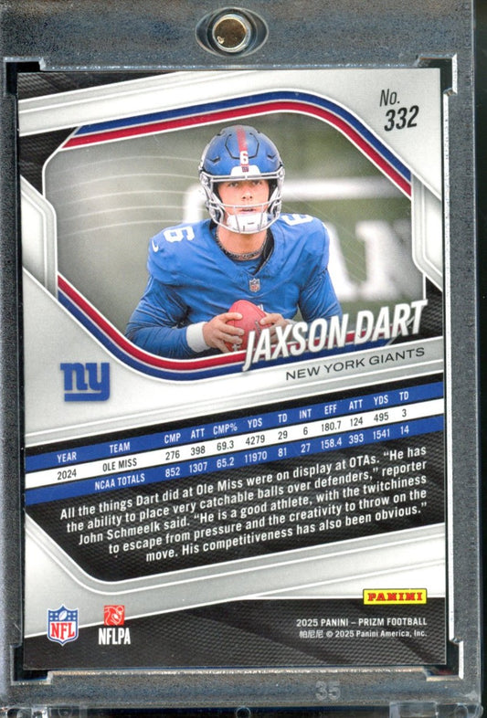 2025 PANINI PRIZM JAXON DART BASE ROOKIE #332