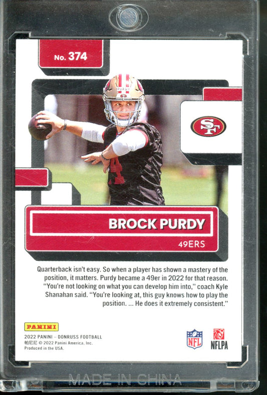 2022 PANINI DONRUSS BROCK PURDY RATED ROOKIE