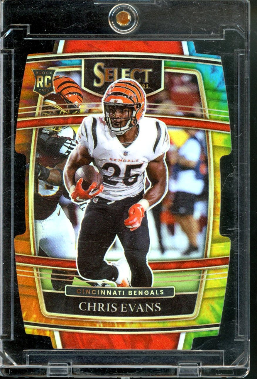 2021 PANINI SELECT CHRIS EVANS ROOKIE TIE-DYE DIE CUT /25