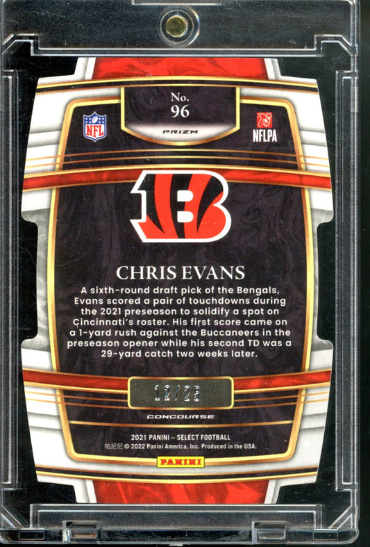 2021 PANINI SELECT CHRIS EVANS ROOKIE TIE-DYE DIE CUT /25