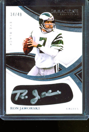 2025 PANINI IMMACULATE COLLECTION RON JAWORSKI EYE BLACK AUTO /49