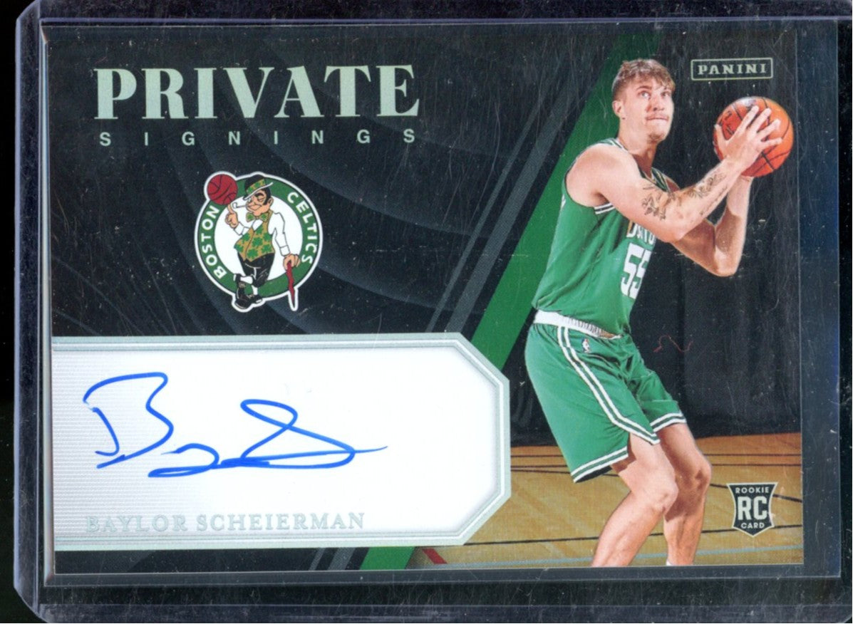Baylor Scheierman 2024 Panini Auto Private Signings RC Celtics #PS-BAY