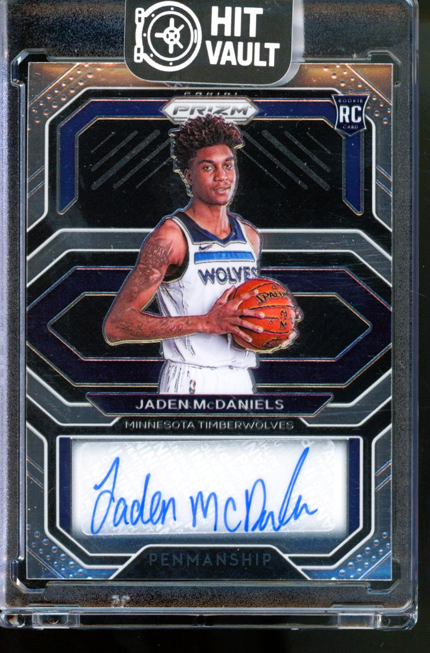 2020-21 PANINI PRIZM JADEN MCDANIELS ROOKIE PENMANSHIP AUTO