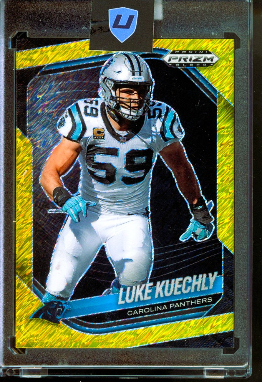 2025 PANINI PRIZM BLACK FOTL LUKE KUECHLY GOLD SHIMMER /10
