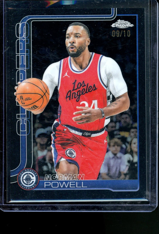 2025-26 TOPPS CHROME NORMAN POWELL BLACK REFRACTOR /10