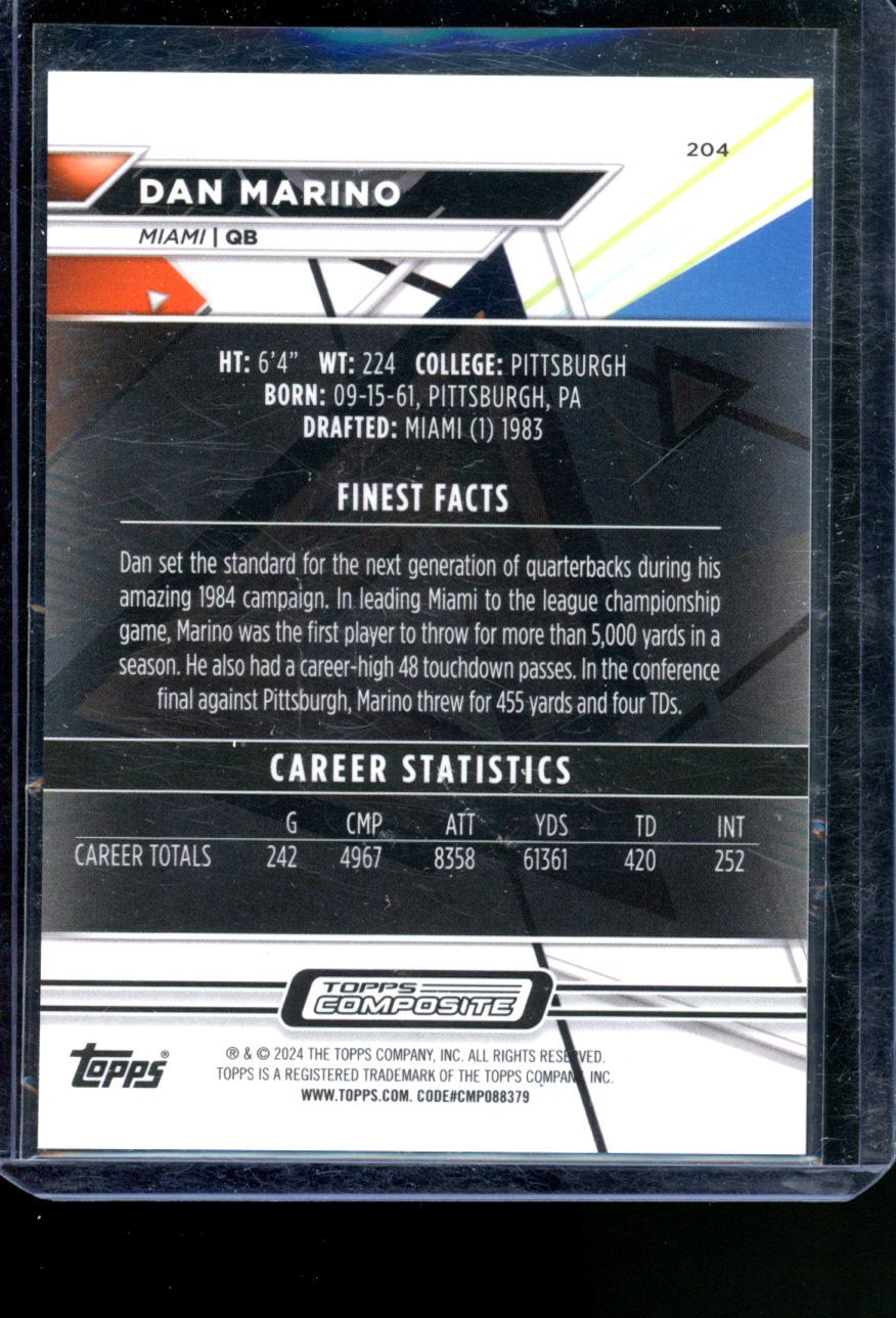 2024 TOPPS COMPOSITE TOPPS FINEST DAN MARINO SKY BLUE REFRACTOR /250