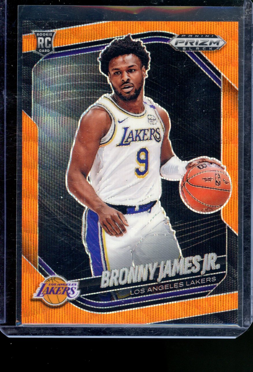 2024-25 PANINI PRIZM BLACK BRONNY JAMES JR RC ORANGE WAVE /60