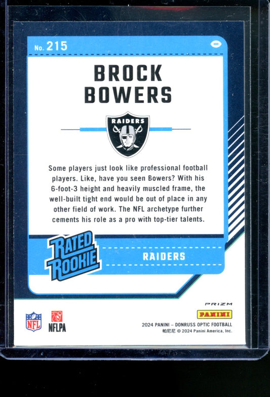 2024 PANINI DONRUSS OPTIC BROCK BOWERS RATED ROOKIE HOLO #215