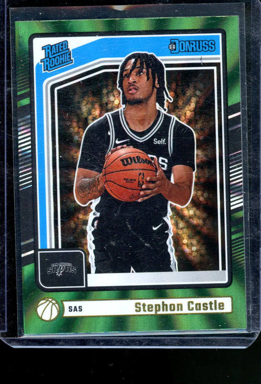 2024-25 PANINI DONRUSS STEPHON CASTLE RATED ROOKIE GREEN LASER #244