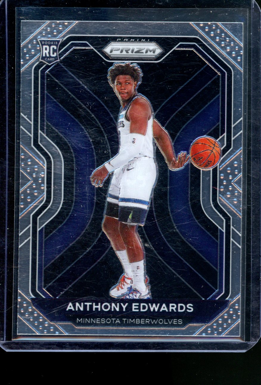 2020-21 PANINI PRIZM ANTHONY EDWARDS BASE ROOKIE  #258