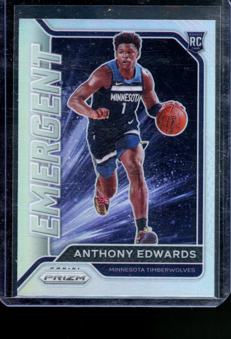 2020-21 PANINI PRIZM ANTHONY EDWARDS EMERGENT ROOKIE SILVER #3