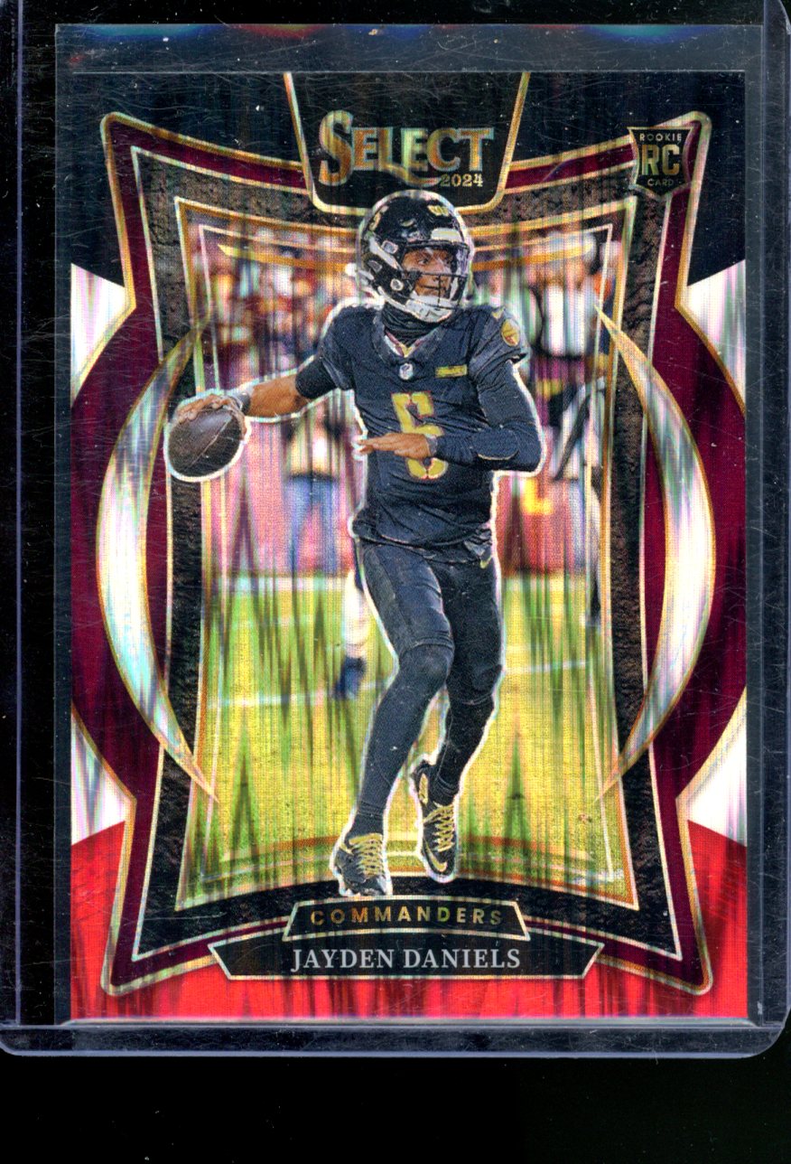 2024 PANINI SELECT JAYDEN DANIELS BLACK & RED SHOCK ROOKIE CONCOURSE
