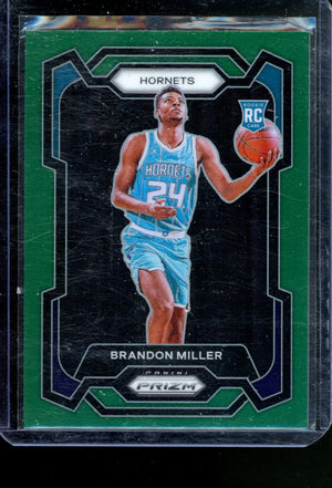 2023-24 PANINI PRIZM BRANDON MILLER RC GREEN
