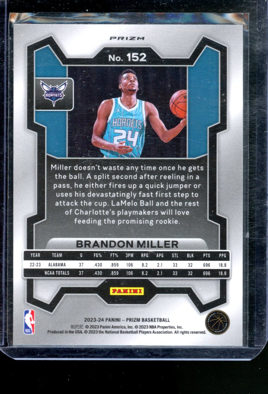 2023-24 PANINI PRIZM BRANDON MILLER RC GREEN