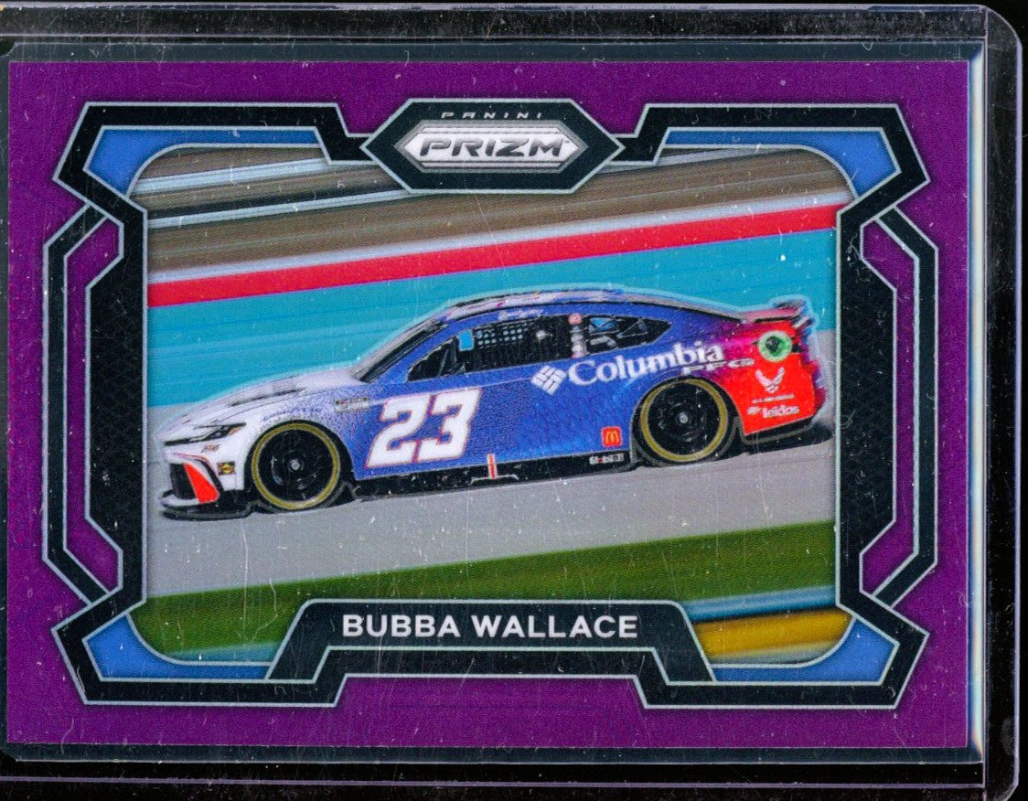 2024 PANINI PRIZM RACING RIDES BUBBA WALLACE PURPLE PRIZM /99