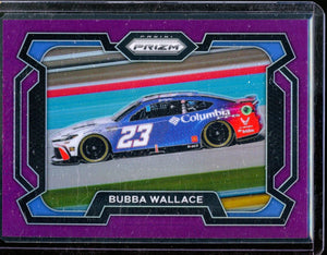 2024 PANINI PRIZM RACING RIDES BUBBA WALLACE PURPLE PRIZM /99