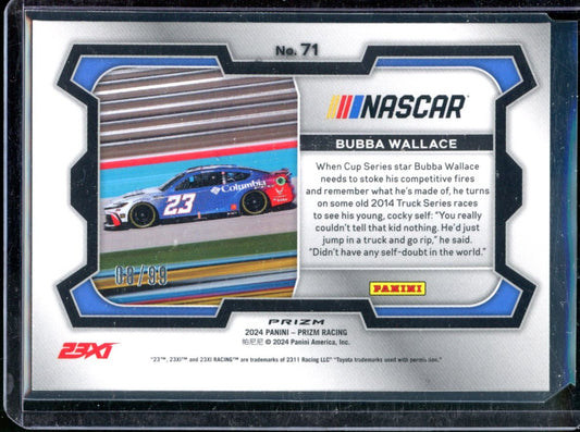 2024 PANINI PRIZM RACING RIDES BUBBA WALLACE PURPLE PRIZM /99