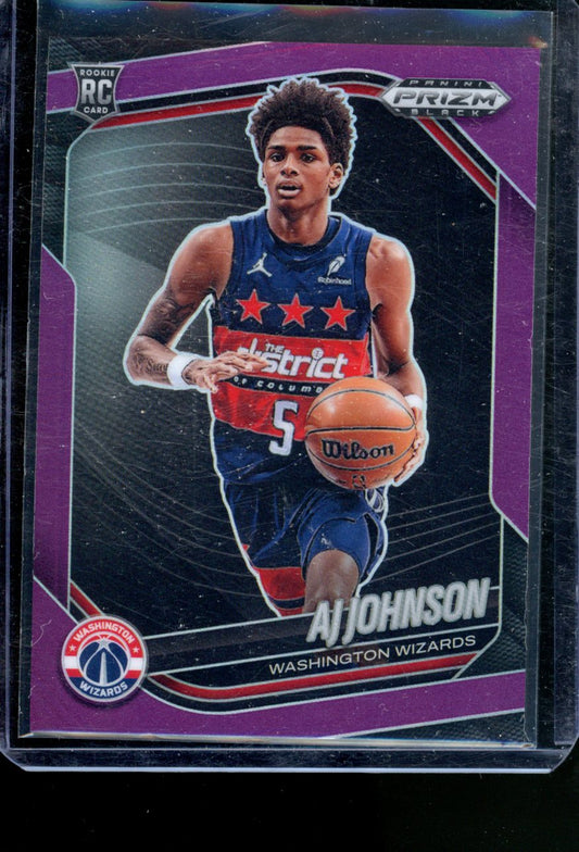 2024-25 PANINI PRIZM BLACK AJ JOHNSON RC PURPLE PRIZM /99