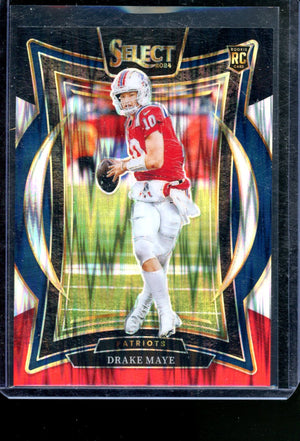2024 PANINI SELECT FOOTBALL DRAKE MAYE RC BLACK RED SHOCK CONCOURSE LEVEL