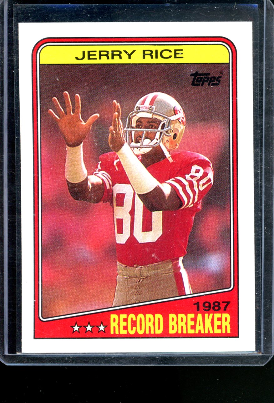 1988 TOPPS FOOTBALL RECORD BREAKER 1987 JERRY RICE #6