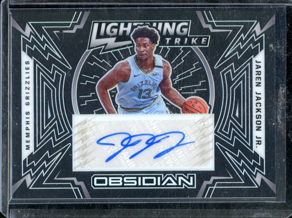 2020-21 PANINI OBSIDIAN JAREN JACKSON JR LIGHTNING STRIKE AUTO /49