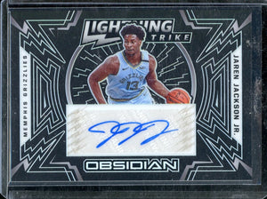 2020-21 PANINI OBSIDIAN JAREN JACKSON JR LIGHTNING STRIKE AUTO /49