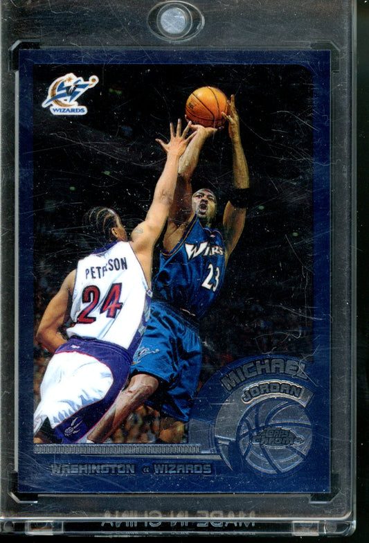 2002-03 TOPPS CHROME MICHAEL JORDAN BASE WASHINGTON WIZARDS HOF