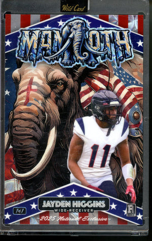 2025 Wild Card Mammoth National NSCC Exclusive Jayden Higgins Jumbo RC SCOPE #1/1