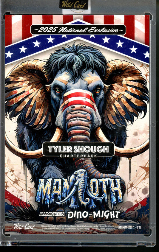 Tyler Shough 2025 Wild Card National Mammoth 1/1 SCOPE Rookie RC 5X7