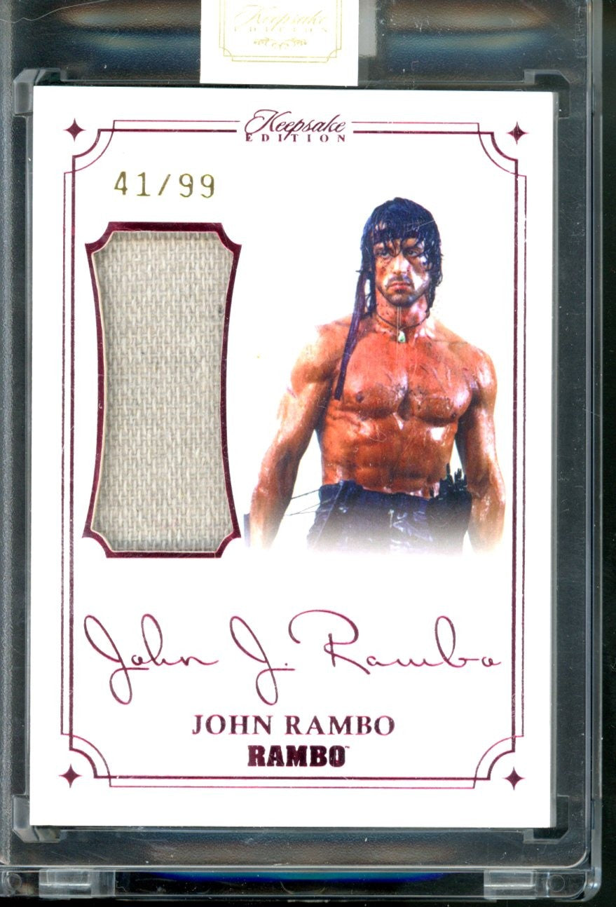 2024 Keepsake Edition John Rambo Signature Patch FROM GUN STRAP Relic Card #21 /99