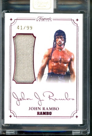 2024 Keepsake Edition John Rambo Signature Patch FROM GUN STRAP Relic Card #21 /99