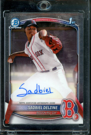 2025 TOPPS BOWMAN CHROME SADBIEL DELZINE 1ST BOWMAN AUTO #CPA-SD