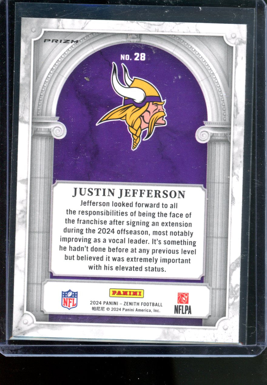 2024 PANINI ZENITH JUSTIN JEFFERESON Z MARQUEE ORANGE PRIZM