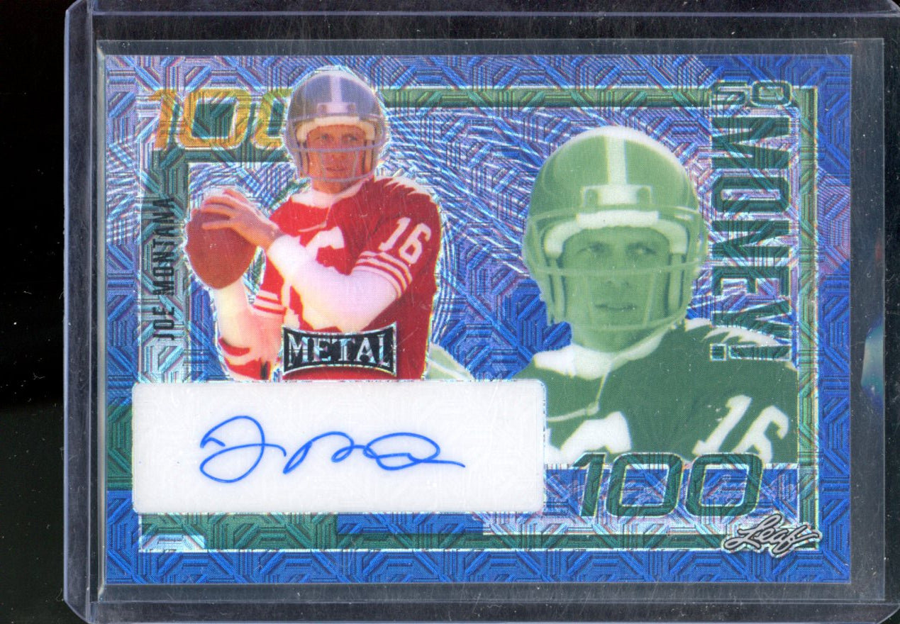 2023 LEAF METAL SO MONEY! JOE MONTANA BLUE MOJO AUTO /5