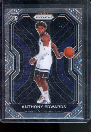 2020 PANINI PRIZM ANTHONY EDWARDS BASE ROOKIE #258