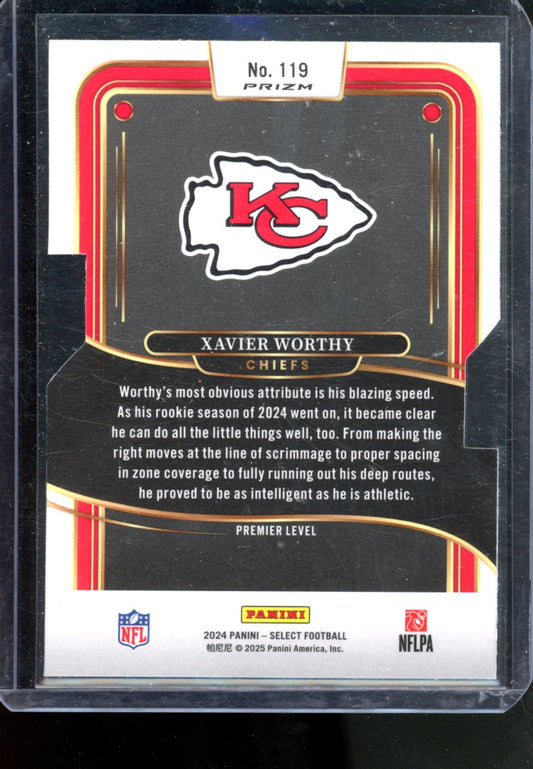 2024 PANINI SELECT XAVIER WORTHY ROOKIE DIE-CUT PRIZM PREMIER LEVEL