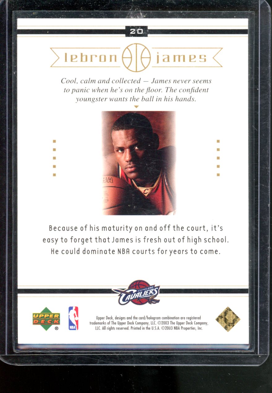 Upper Deck 2003-04 LeBron James Wise Beyond His Years #20 Rookie Cavaliers RC