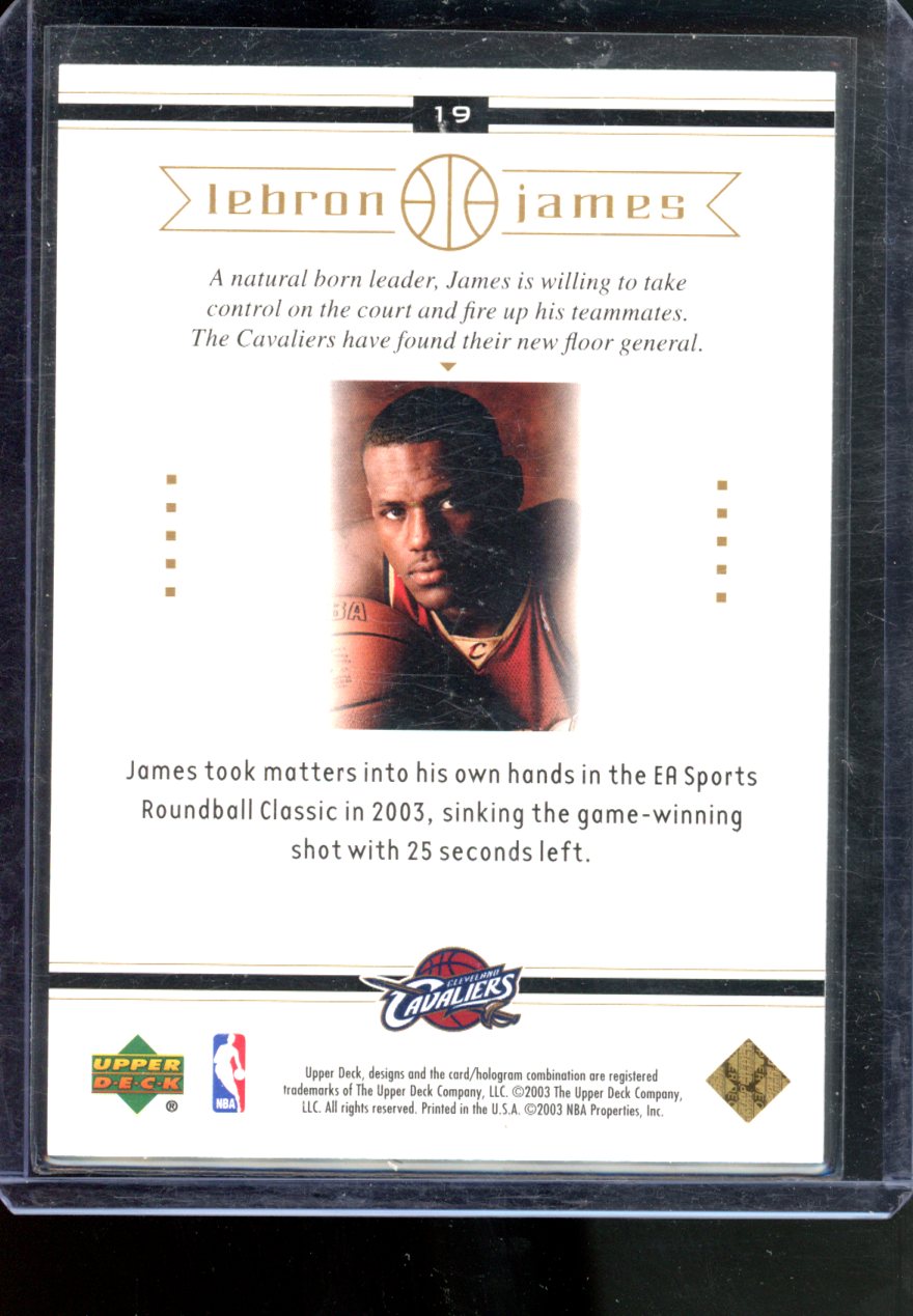 2003-04 Upper Deck - Lebron James #19 Box Set Time to Take Control RC Cavs