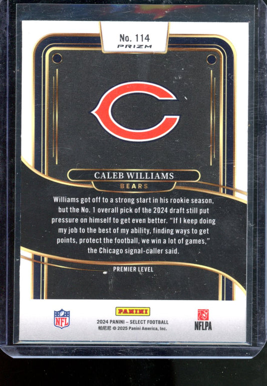2024 PANINI SELECT CALEB WILLIAMS RED BLACK SHOCK RC PREMIER LEVEL