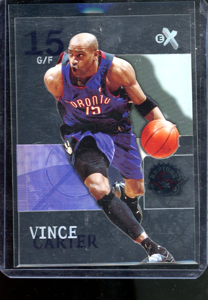 2003/04 Fleer E-X VINCE CARTER HOLO FOIL ACETATE RAPTORS HOF #11